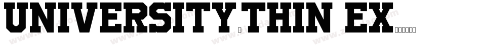 University-Thin Ex字体转换
